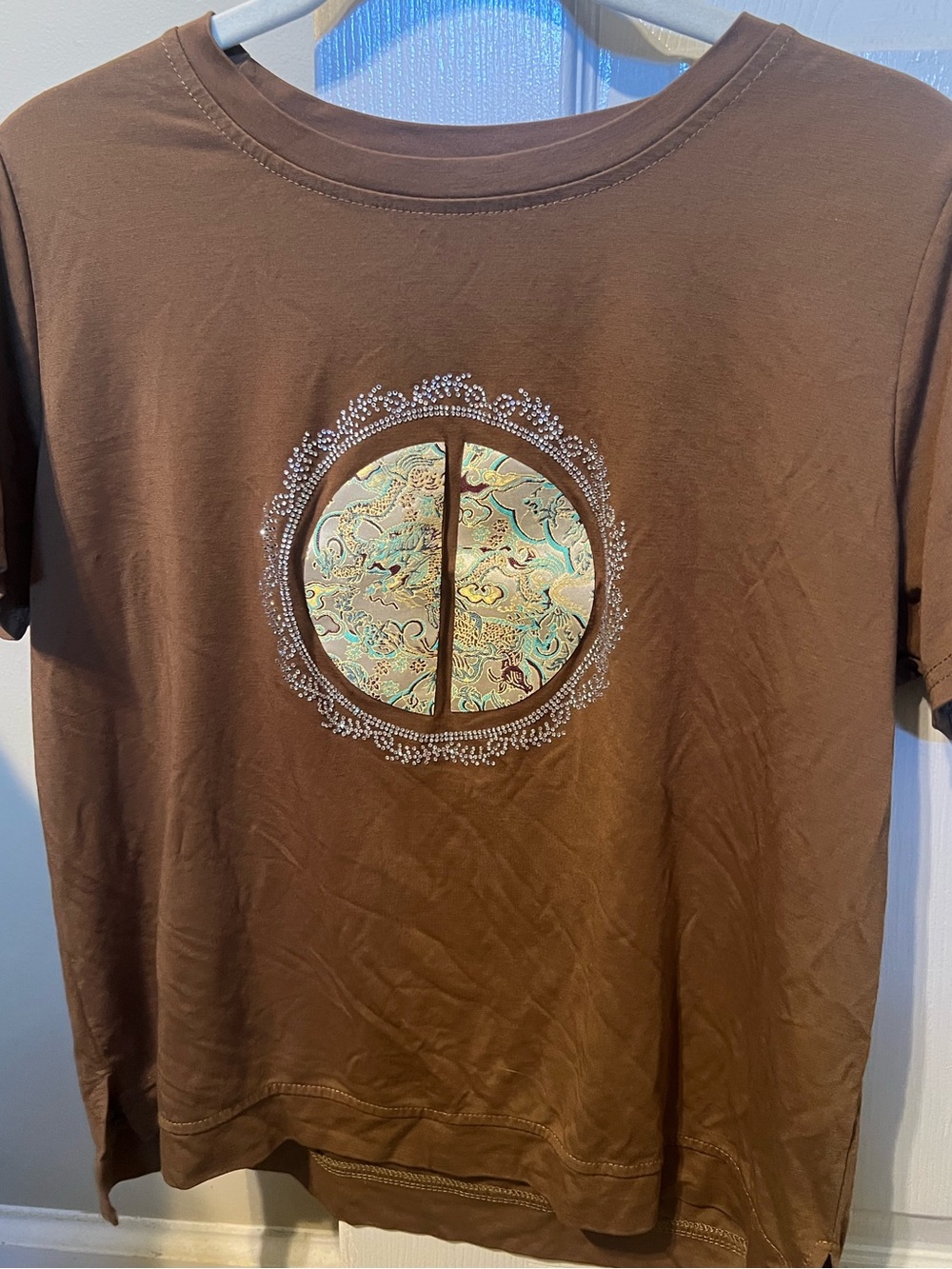 Women's Short Sleeve Tee with pretty embellishment